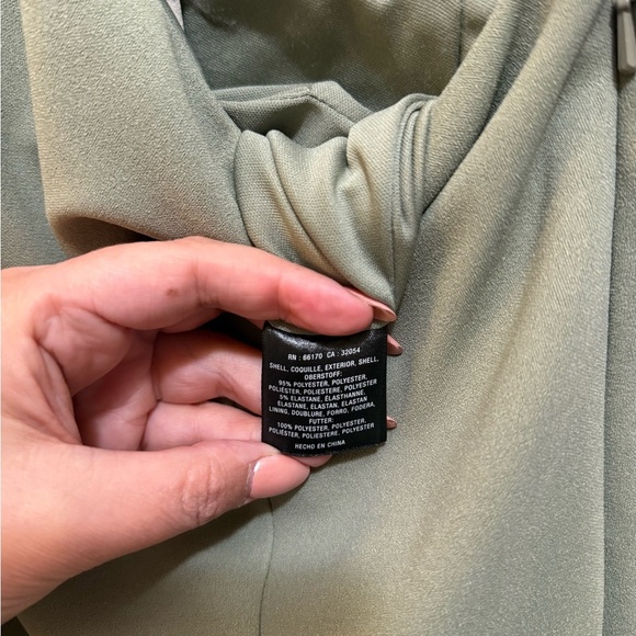 Anthropologie BHLDN Sage Green Crepe One Shoulder Mermaid Bridesmaid Dress SZ 6 - Picture 3 of 5